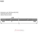 ROD HEX (Barras) R32/R32 MM 3050 mm 