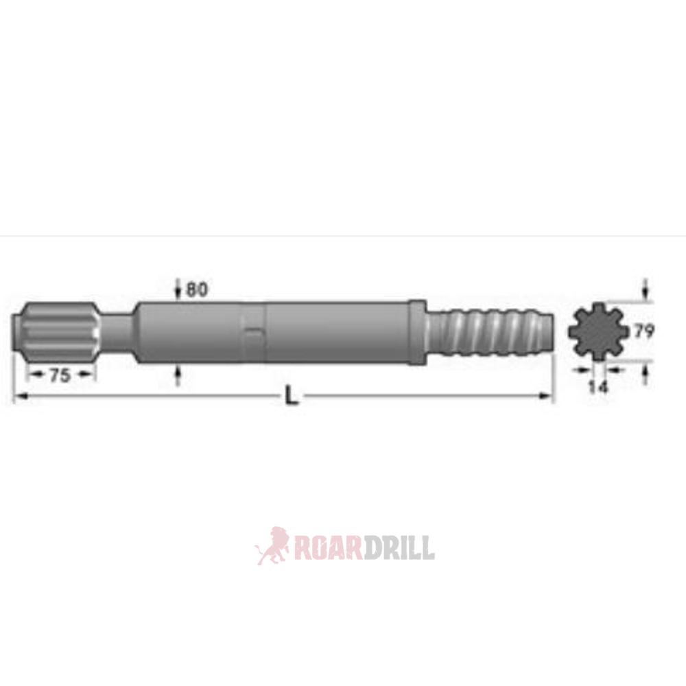 [13- 4HL1000-80GT60-0670-23] ADAPTER GT60 HL 1000 D=60 L=670
