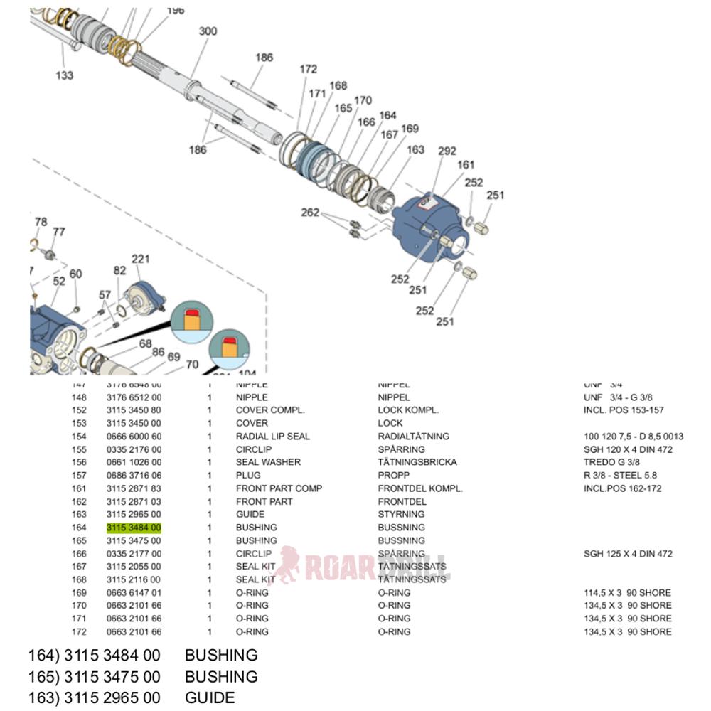 [14-3115347500] BUSHING COP2560EX 3115347500
