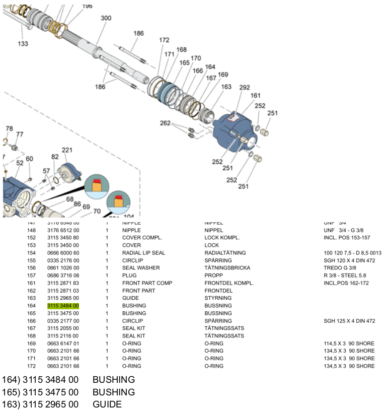 [14-3115348400] BUSHING COP2560EX 3115348400