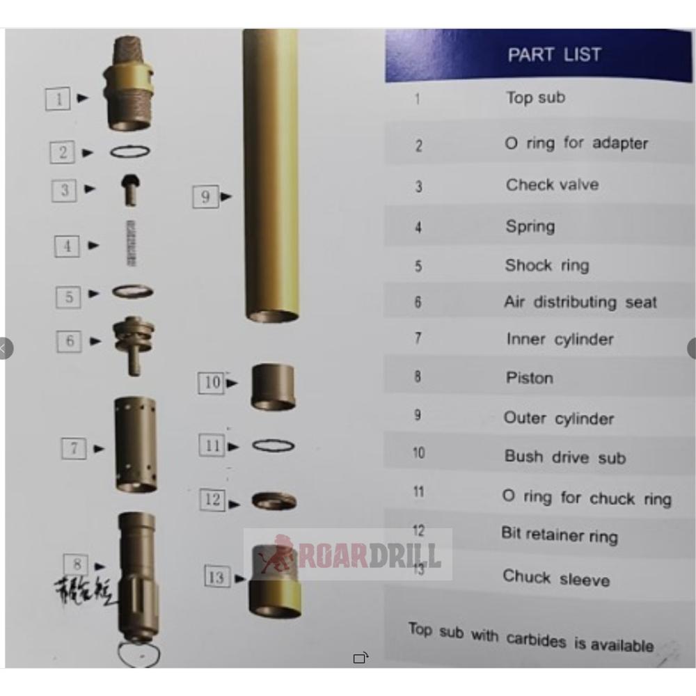 [21-383 KQL60(65A)] Bit retainer ring to DTH HAMMER QL  6" KQL60  (Fig 12)
