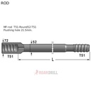 ROD (BARRA) T51/MF 4880 (swedish steel)