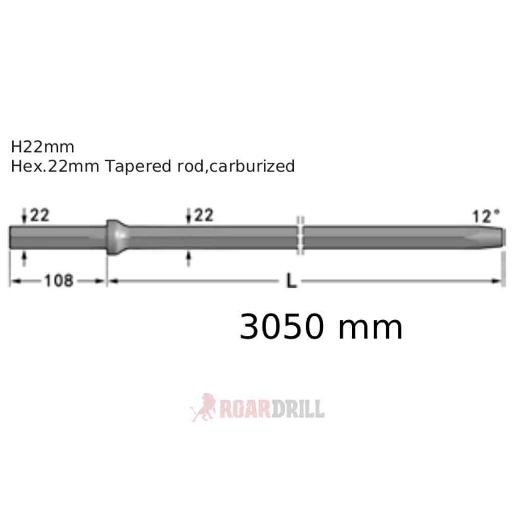 [12-312-21H22-12_108-3050-40 (3X12AB223050)] ROD (BARRA)hex 22 12º L: 3050  (22/108)