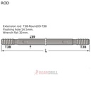 ROD HEX (BARRA) T38/T38 MM 5530 mm  (swedish steel)