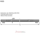 ROD HEX (Barras) R32/R32 MM 3050 mm