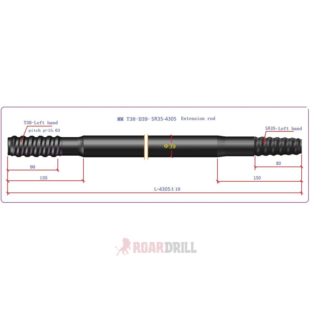 [12-MMT38-D39-SR35-4310] ROD Round body (BARRA) T38/R35 MM 4310