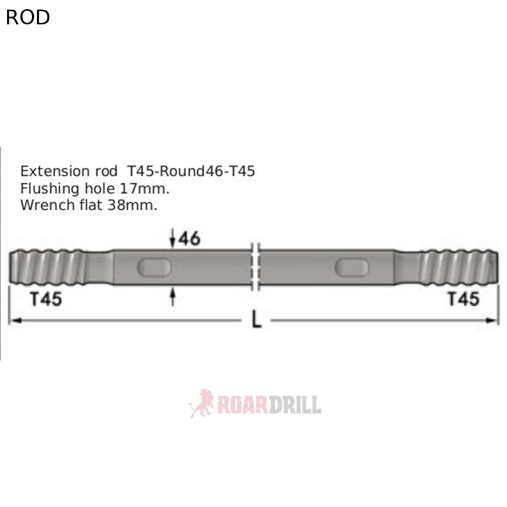 [12-23R46-T45-1220-23_S] ROD(BARRAS) T45/MM 1220mm (swedish steel)