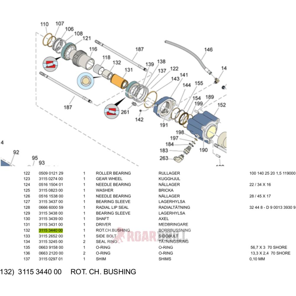 [14-3115344000] ROT. CH BUSHING    COP2560EX 3115344000