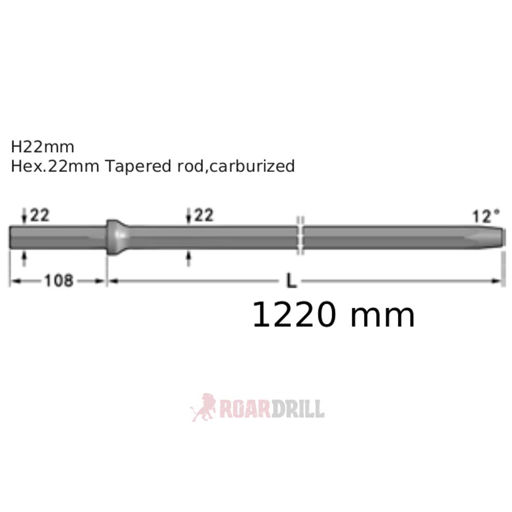 ROD (BARRA) HEX 22 12º L: 800  (22/108)