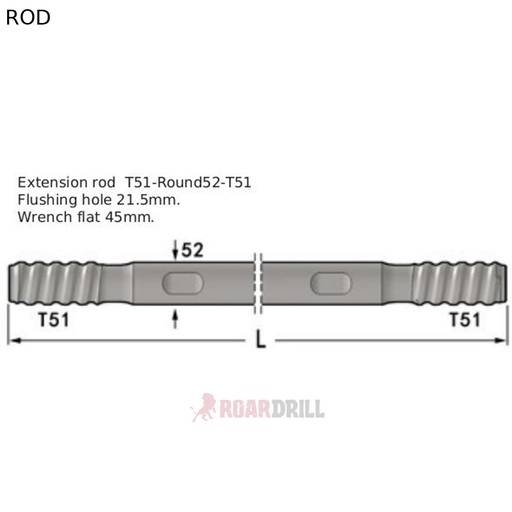 [12-23R52-T51-3660-23 351MM523660] ROD (BARRA) T51/MM 3660 Acero normal