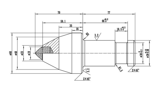 [311-147-38-60-19-30L-DJ-10120] Pica Rozadora-Tunelador 311-147-38-60-19-30L-DJ-10120